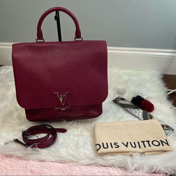LOUIS vuitton volta taurillon leather grape crossbody